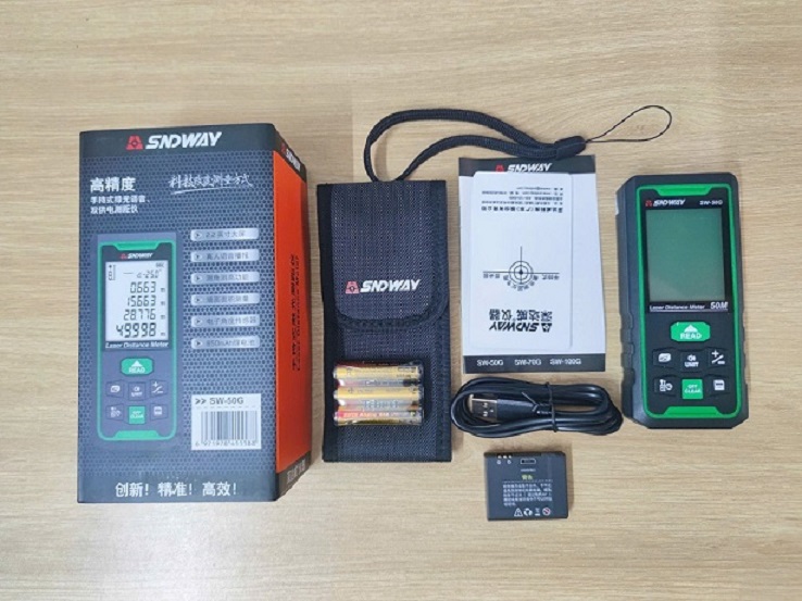 máy đo khoảng cách laser sndway sw-50g