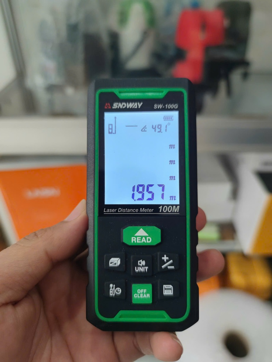 máy đo khoảng cách laser sndway 100g tia xanh